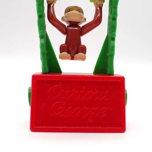 Universal Studios Curious George Trapeze Push Button Flip Toy Cake Topper Figure - Picture 2 of 10